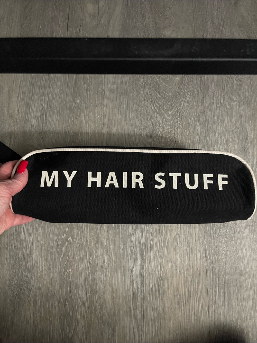 My Hair Stuff Black Canvas Styling Tools Hair Pouch